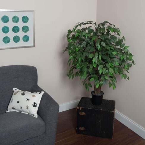 Vickerman TXX0140 TXX0140 Everyday Ficus Bush، أخضر داكن، 4' in Kuwait