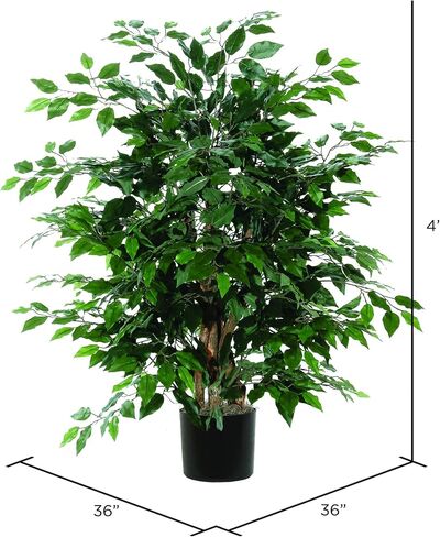 Vickerman TXX0140 TXX0140 Everyday Ficus Bush، أخضر داكن، 4' in Kuwait
