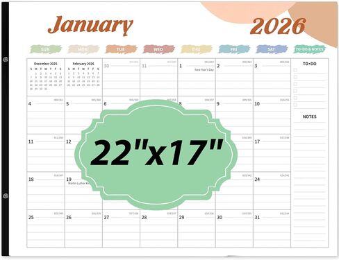 تقويم 2024، تقويم مكتب 2024 كبير 22x17,18 شهرًا تقويم سطح المكتب، من يناير 2024 إلى يونيو 2025 مع المهام والملاحظات، والعطلات وتاريخ جوليان للمنزل والمدرسة والمكتب in Kuwait