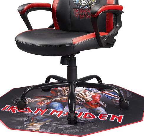 SUBSONIC Iron Maiden - Non-Slip Gamer Floor Mat for Gaming and Office Chair in Kuwait