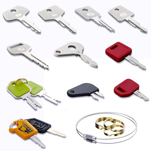 WAH LIN PARTS 67 مجموعة مفاتيح رئيسية للمعدات الثقيلة، مفاتيح إشعال معدات مشغلي البناء لـ JD JCB Case Caterpillar Hyster Kubota Yanmar Genie JLG Komatsu Kobelco Toyota وVolvo in Kuwait