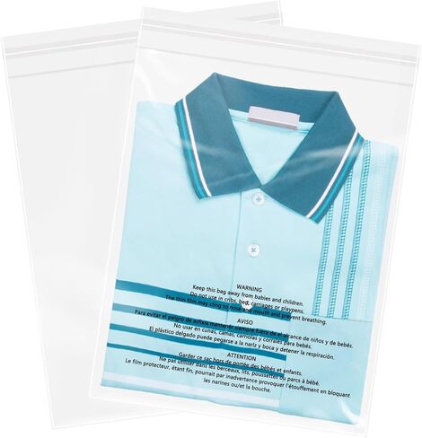20 Pcs - 12" x 15" Suffocation Warning Self Seal Clear Plastic Poly Bags 1.6 Mil-Removable Adhesive in Kuwait