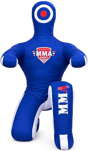 MMA SPORTS Grappling Dummy BJJ Jiu Jitsu Brazilian Mixed Martial Art Wrestling Practice Dummies(Sitting 5 FT / 60 in) - UNFILLED, Blue in Kuwait