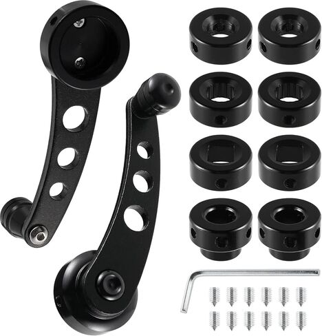 SENTOP 2PC Universal Window Crank Handle, Aluminum Car Window Opener Handle Kit, Replacement Winder Crank Kit for Auto Vehicle (Red) in Kuwait