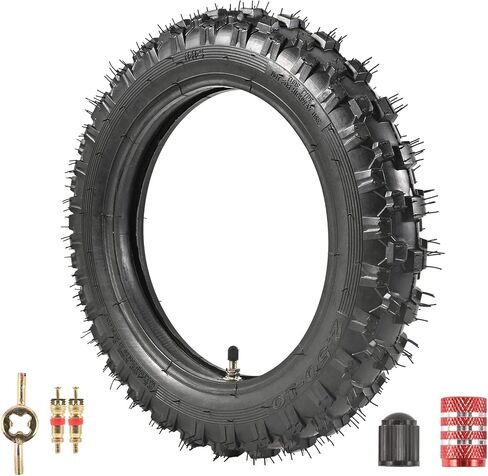 2.5-10" Off-Road Tire and Inner Tube Set - Most 49cc, 50cc, and 70cc Dirt Bike Tire with 10-Inch Rim Replacement Compatible with CRF50/XR50, DRZ70/JR50, and PW50 (2.5-10") in Kuwait