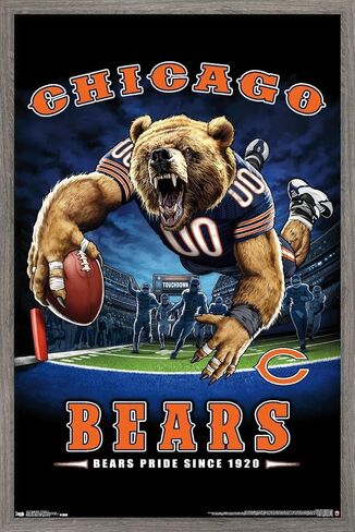ملصق حائط من Trends International NFL Chicago Bears - End Zone 17، مقاس 22.375 بوصة × 34 بوصة، إصدار ممتاز غير مؤطر in Kuwait