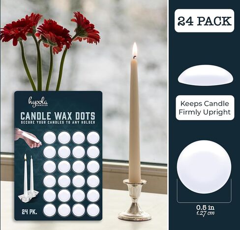 Hyoola Candle Sticky Dots - Candle Wax Dots - Candle Adhesive - 24 Dots in Kuwait