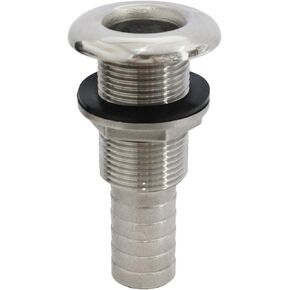 NRC&XRC Marine Grade Stainless Steel Barbed Standard Length Straight 1-1/2" ID Thru-Hull with Nut&Custom Gasket for Boat in Kuwait