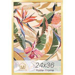 Muzilife 18×24" White Poster Frame 1 Pack, Engineered Wood Poster Picture Frame with HD Plexiglass Cover and Hanging Hardware for Horizontal or Vertical Wall Mounting in Kuwait