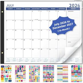 Ospelelf Desk Calendar 2025-2026 Large 22'' x 17'' Calendar 2025 Monthly Desktop Calendar, 18 Month Calendar, Use Jan 2025 - June 2026 in Kuwait