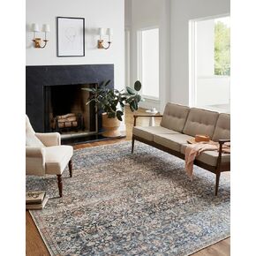 Loloi Chris Loves Julia Jules Collection JUL-10 Ocean/Spice 8'-6" x 11'-6", .13" Pile Height, Area Rug in Kuwait