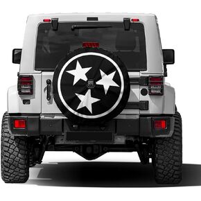 Delerain Spare Tire Cover with Backup Camera Hole Starry Sky Cat Wheel Covers Waterproof Dust-Proof UV Sun Universal Fit for RV Trailer RV SUV Truck (17 Inch for Diameter 31"-33") in Kuwait