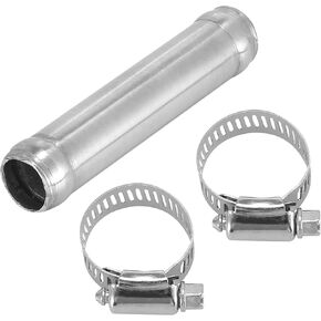 X AUTOHAUX OD 2.25" 57mm Aluminum Alloy Hose Joiner Tube Intercooler Pipe Connector Air Intake Tube with Bead Roll with 2 Clamps Length 3" 76mm in Kuwait