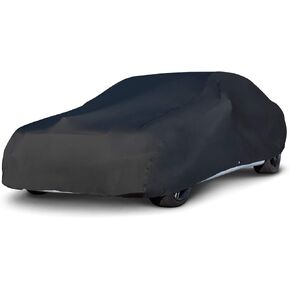 Budge Indoor Stretch Car Cover, Premium Dustproof Protection with Soft Fleece Lining, Breathable Indoor Car Cover Fits Vehicles up to 228 Inches, Red in Kuwait