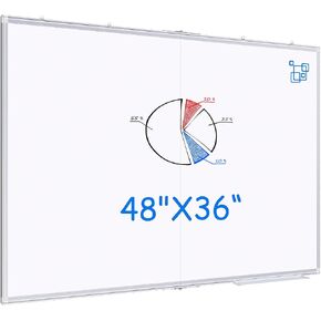 White Board Dry Erase 72x40, Large Magnetic Whiteboard Maxtek Dry Erase Boards for Wall, Aluminum Presentation Wall-Mounted Marker Board with a Long Pen Tray for School, Classroom, Office & Home in Kuwait