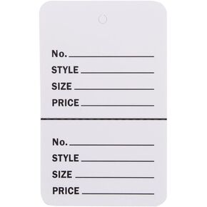 Large Unstrung White Perforated Coupon Price Tags - Case of 1,000 in Kuwait