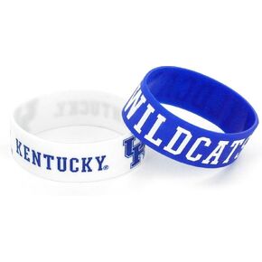 Aminco NCAA Kentucky Wildcats Silicone Rubber Bracelet Wristbands, 2-Pack, Team Colors, One Size, (CCP-BC-207-15) in Kuwait