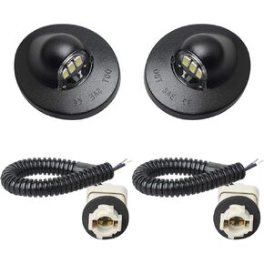 RUXIFEY LED لوحة ترخيص ضوء مع مقبس توصيل الأسلاك المقابس متوافقة مع Ford F150 F250 F350 F450 F550 Superduty Ranger Explorer Bronco Excursion Excursion، 6500K أبيض in Kuwait