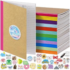 Notebooks, 12 Pack Journals with 12 Motivational Stickers, 60 Page College Ruled Notebook Journals for Writing, Party Favors, Student Gifts, Stocking Stuffers, A5 8.3" x5.5" Composition Notebook Bulk in Kuwait
