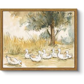 ARPEOTCY Vintage Framed Canvas Wall Art, 12x16inch, Farmhouse Summer Sailboat Wall Decor, Nautical Lake Art Prints Home Decorations, Seascape Paintings for Living Room Bedroom Office Decor in Kuwait