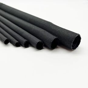 Split Mesh Cord Sleeve Loom Tubing Cable Cover Braided Cable Management Auto Protective Wire Harness Wrap Self Wrapping Woven 1"-35ft in Kuwait