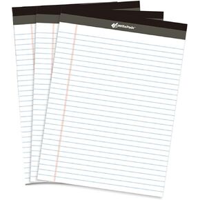 Office Legal Pads Narrow Ruled, A4-Recycled Paper Writing Pads,Stationery,Clipboard White Note Pads College Ruled Writing Tablets for School,50 Sheets Letter Writing Pad-3 Pack (8 1/2 x 11 3/4") in Kuwait