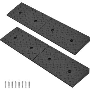ROKENPOY 2 Pack Driveway Curb for Ramps, Portable Heavy Duty Rubber Shed, Suitable for Cars, Bicycles, Motorcycles, Wheelchairs, Lawn Mowers, Mobile Pets (19.7 x 19.7 x 6 Inch) in Kuwait