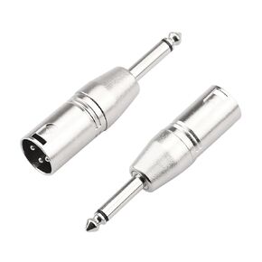 1/4 Inch TRS Stereo to XLR Adapter, Male XLR to Quarter Inch 6.35mm Balanced Audio Connector Compatible with Stereo,Microphone,Mixer-2 Pack in Kuwait