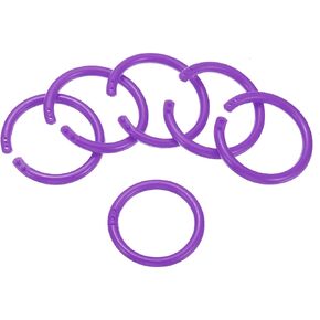 PATIKIL 2 "OD 1.6" ID حلقات أوراق فضفاضة، 50 حزمة من حلقات الموثق البلاستيكية للكتاب DIY دفتر القصاصات، أبيض in Kuwait