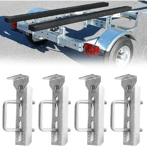TENGBASE(4) 8" Swivel Bunk Bracket Kit with Hardware, for Trailer Hardware, Suitable for 3"x3" Boat Trailer Crossmember, Cross Components in Kuwait