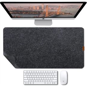 Bright Stone Felt Desk Mat,Non-Slip Mouse Pad,27.5"x11.8" Office Supplies Desk Protector, Desk Accessories for Home and Office (Light Gray) in Kuwait