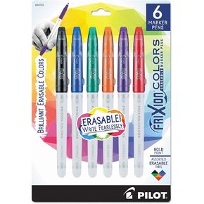 Pilot FriXion Colors Erasable Marker Pens, Assorted Color, 1 Count (Pack of 6) in Kuwait