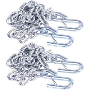 27" Trailer Safety Chain with 1pcs 3/16" Spring Hook, Grade-30 Metal Safety Chain Kit 3000 lbs(Pack of 2) in Kuwait