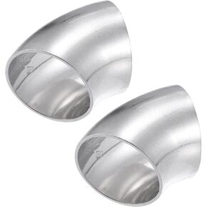 X AUTOHAUX 2pcs OD 3 Inch 45 Degree SS304 Stainless Steel Bend Tube Exhaust Elbow Pipe for Car Modified Exhaust System 3" Piping Silver Tone in Kuwait