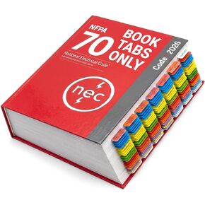 علامات تبويب كتاب رمز NEC 2020 للرمز الكهربائي الوطني (الكتاب غير متضمن) 112 لون PVC شفاف مصفح مشفر بمخطط سلكي، دليل التركيبة، ملصقات قانون أوم، دليل المحاذاة وعلامة مرجعية in Kuwait