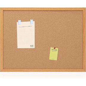 Board2by 2 Pack Cork Board Bulletin Board 20" x 30", Wood Framed Corkboards for Wall Decor, Hanging Office Message Board, Wall Mounted Notice Pin Board with 30 Push Pins for School, Home & Office in Kuwait