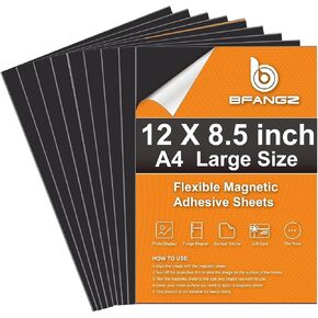 Magnetic Sheets with Adhesive Backing Flexible Strong Magnet Paper for Crafts Photos and Die Storage Easy to Cut (10, A4) in Kuwait