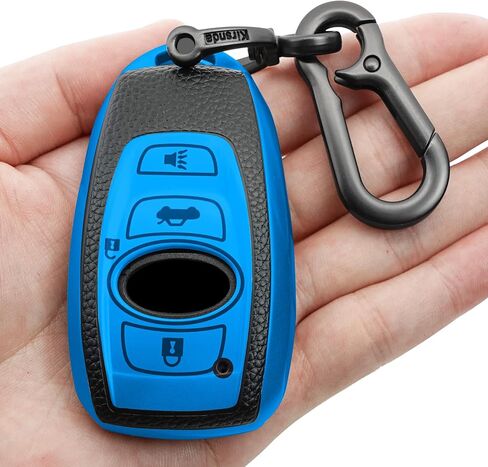 حافظة غطاء مفتاح Subaru Key fob مع سلسلة مفاتيح، حافظة مفاتيح/جلد ناعم من مادة TPU، 4 أزرار تناسب BRZ Legacy Outback Ascent Crosstrek Forester WRX ملحقات السيارة بمفتاح التحكم عن بعد (أحمر) in Kuwait