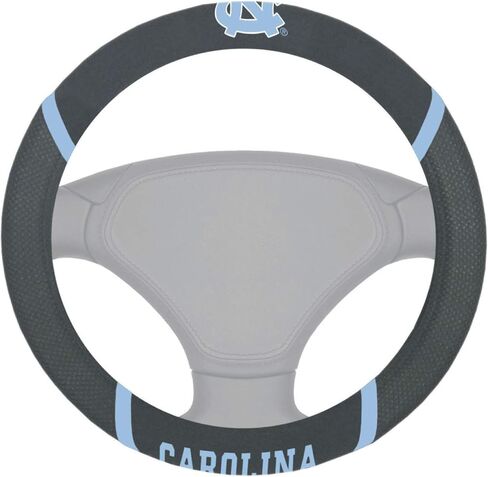 FANMATS 14900 NCAA UNC University of North Carolina - غطاء عجلة القيادة من البوليستر بكعب قطران تشابل هيل، 15 بوصة × 15 بوصة in Kuwait