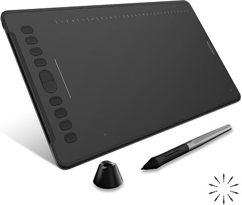 HUION Inspiroy H430P OSU Graphic Drawing Tablet with Battery-Free Stylus 4 Press Keys, Compatible with Android, Linux, Windows and Mac Black in Kuwait