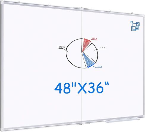 White Board Dry Erase 72x40, Large Magnetic Whiteboard Maxtek Dry Erase Boards for Wall, Aluminum Presentation Wall-Mounted Marker Board with a Long Pen Tray for School, Classroom, Office & Home in Kuwait