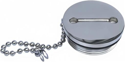 Marine Boat Replacement for Gas Cap Stainless Steel Deck Fill Filler Cap with Chain,1.5 inch in Kuwait