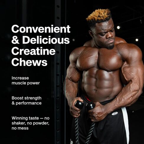 MuscleTech | Creatine Chews | Creapure | Muscle Recovery + Builder for Men & Women | Workout Supplement | 90 Chewable Candies | 30 Servings in Kuwait