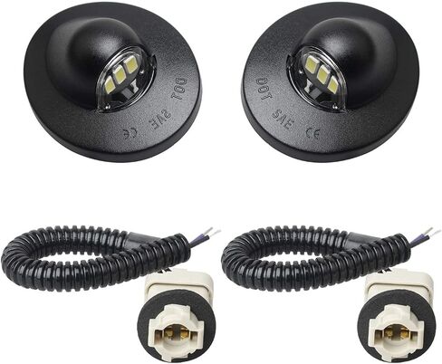 RUXIFEY LED لوحة ترخيص ضوء مع مقبس توصيل الأسلاك المقابس متوافقة مع Ford F150 F250 F350 F450 F550 Superduty Ranger Explorer Bronco Excursion Excursion، 6500K أبيض in Kuwait