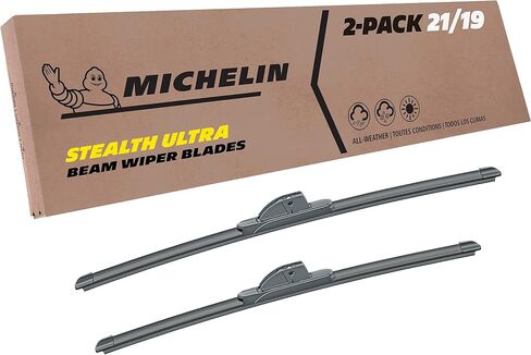 ميشلان 19-2419SUBA Stealth Ultra Twin Pack 24 &19 بوصة ممسحة شفرة تناسب مجموعة مختارة من سيارات فولكس فاجن وشيفروليه وتويوتا وبي إم دبليو وفورد وهوندا ودودج ومازدا ولكزس وإنفينيتي وسنوات الطراز (عبوتان) in Kuwait