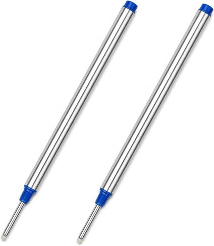 113mm (4.42") x 6mm (0.24"), 0.5 Tip, Compatible Rollerball Pen Refills Compatible with Mont Blanc, German Ink, Compatible with 105159/107878/MNB107878 M710 H-12 M401/M506 P163 (Black 2PCS) in Kuwait
