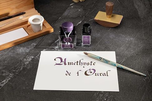 J. Herbin 1798 Anniversary Inks - Silver Sheen 50 ml Bottled - Amethyste de L'Oural (Rich Deep Purple Ink) in Kuwait