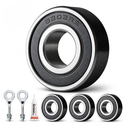 4 محامل عجلة السباق مع شحم لكولمان BT200X CT200U Trail CT200UEX، Baja Warrior 196CC MB165 MB200 دراجة صغيرة، قطع غيار محامل العجلات الأمامية والخلفية، 6202RS (عبوة من 4) in Kuwait