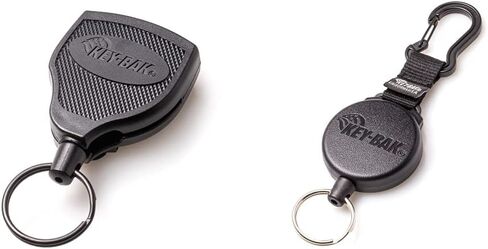 Key-Bak Super48 HD 8oz. Locking Retractable Key Holder, 48" Retractable Cord, Black Polycarbonate Case, Steel Belt Clip, Oversized Split Ring in Kuwait