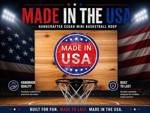Cali Kiwi Pros Mini Basketball Hoop & Ball Set, Wall Mount,Indoor 3 Panel Made in The USA Cedar Backboard. Includes 9" Hoop, Net, Pump & 5 Mini Basketballs. in Kuwait